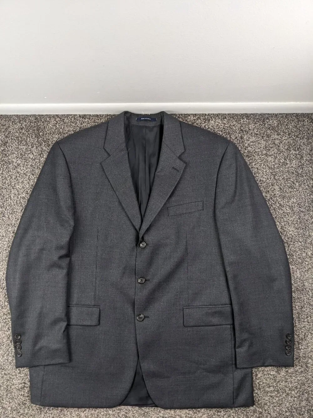 Polo Ralph Lauren 46R Suit Flannel Wool Cashmere 40x30 University